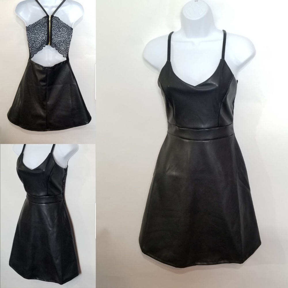 ❤️Faux Leather Dress